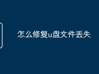 怎么修复u盘文件丢失-路由网