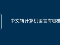 中文转计算机语言有哪些-路由网