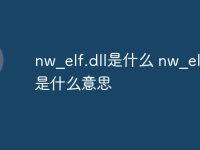 nw_elf.dll是什么 nw_elf.dll是什么意思-路由网