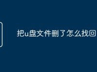把u盘文件删了怎么找回-路由网