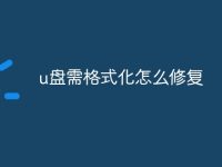 u盘需格式化怎么修复-路由网