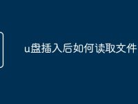 u盘插入后如何读取文件-路由网