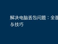 解决电脑丢包问题:全面指南与技巧-路由网