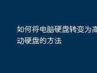 如何将电脑硬盘转变为高效移动硬盘的方法-路由网