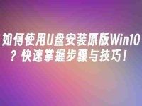 如何使用U盘安装原版Win10?快速掌握步骤与技巧!-路由网