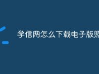 学信网怎么下载电子版照片-路由网