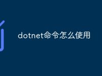 dotnet命令怎么使用-路由网