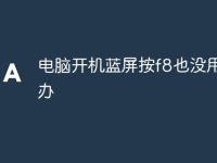 电脑开机蓝屏按f8也没用怎么办-路由网