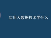 应用大数据技术学什么-路由网