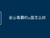 金山毒霸的u盘怎么样-路由网