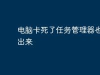 电脑卡死了任务管理器也按不出来-路由网