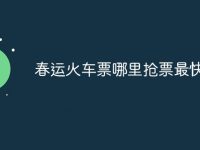 春运火车票哪里抢票最快-路由网