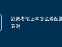 拯救者笔记本怎么看配置参数表啊-路由网