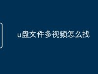 u盘文件多视频怎么找-路由网