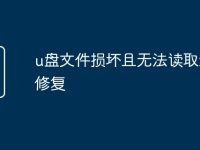 u盘文件损坏且无法读取怎么修复-路由网
