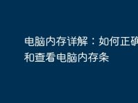 电脑内存详解:如何正确选择和查看电脑内存条-路由网