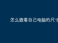 怎么查看自己电脑的尺寸?-路由网