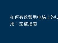如何有效禁用电脑上的U盘使用:完整指南-路由网