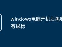 windows电脑开机后黑屏只有鼠标-路由网