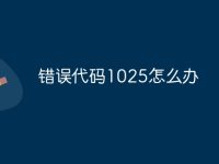 错误代码1025怎么办-路由网