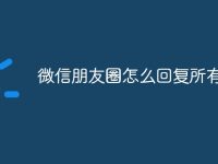微信朋友圈怎么回复所有人-路由网