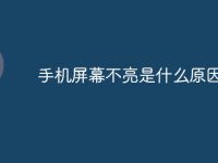 手机屏幕不亮是什么原因-路由网