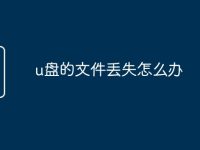 u盘的文件丢失怎么办-路由网