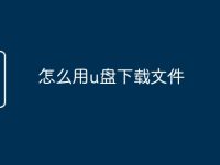 怎么用u盘下载文件-路由网