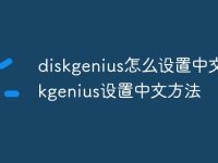 diskgenius怎么设置中文 diskgenius设置中文方法-路由网