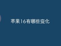 苹果16有哪些变化-路由网