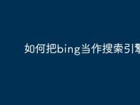如何把bing当作搜索引擎-路由网