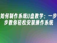 如何制作系统U盘教学:一步步教你轻松安装操作系统-路由网
