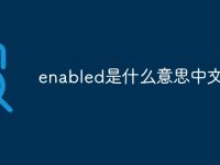 enabled是什么意思中文-路由网