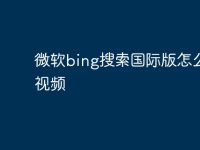 微软bing搜索国际版怎么转视频-路由网