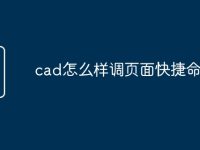 cad怎么样调页面快捷命令-路由网