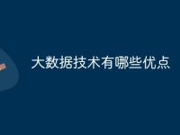 大数据技术有哪些优点-路由网