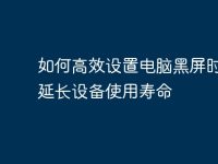 如何高效设置电脑黑屏时间,延长设备使用寿命-路由网