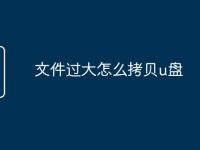 文件过大怎么拷贝u盘-路由网