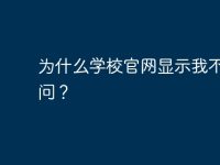 为什么学校官网显示我不可访问？-路由网