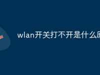 wlan开关打不开是什么原因-路由网