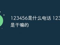 123456是什么电话 123456是干嘛的-路由网