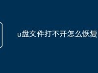 u盘文件打不开怎么恢复-路由网