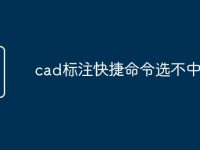 cad标注快捷命令选不中怎么-路由网