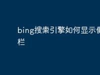 bing搜索引擎如何显示侧边栏-路由网