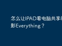 怎么让IPAD看电脑共享的电影Everything？-路由网