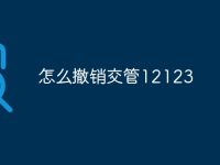 怎么撤销交管12123-路由网