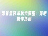 惠普重装系统步骤图：简明操作指南-路由网