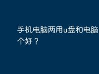 手机电脑两用u盘和电脑u盘哪个好?-路由网