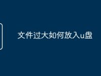 文件过大如何放入u盘-路由网