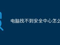 电脑找不到安全中心怎么办-路由网